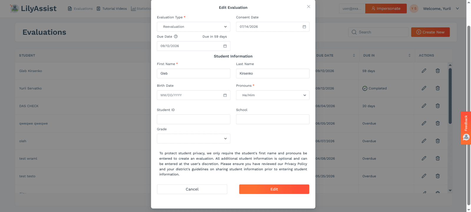 LilyAssist - Evaluation Setup