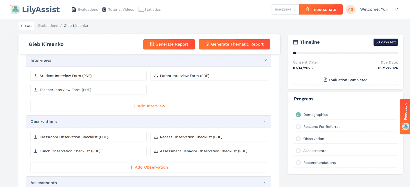 LilyAssist - Evaluation Workspace